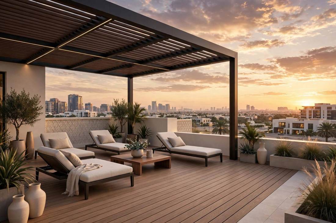 WPC Decking in Al Shahama, Abu Dhabi by Clad and Craft