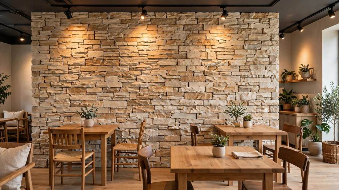PU Stone Feature Wall in Mussafah by Clad and Craft