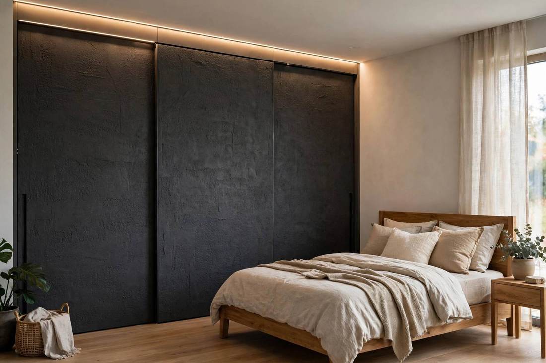 Charcoal Board Wardrobe in Khalifa City by Clad and Craft