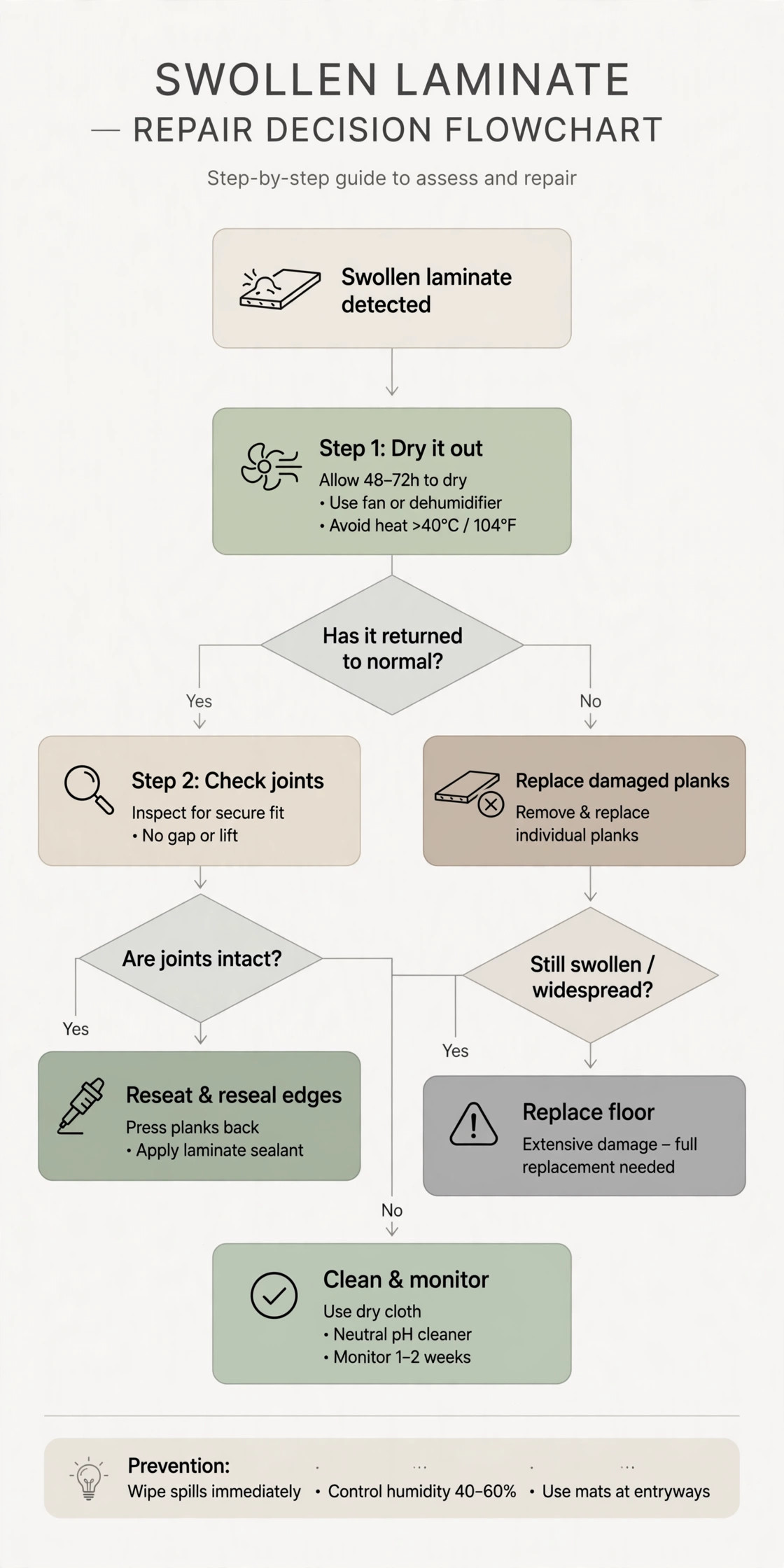 Infographic: How to Fix Swollen Laminate Flooring in UAE Humidity