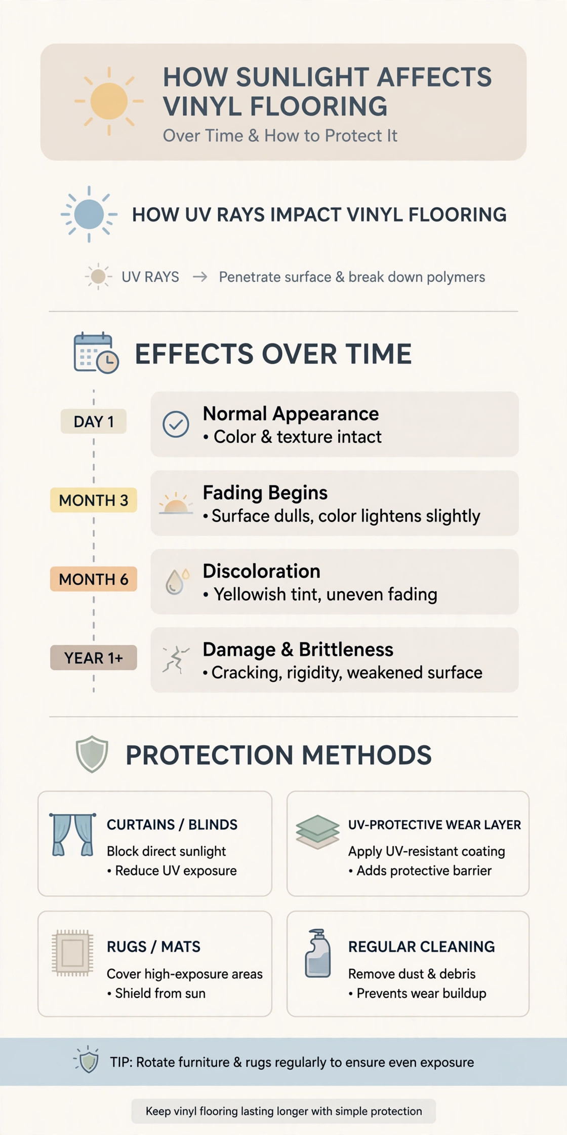 Infographic: Does Vinyl Flooring Fade in Direct Sunlight? UAE Facts